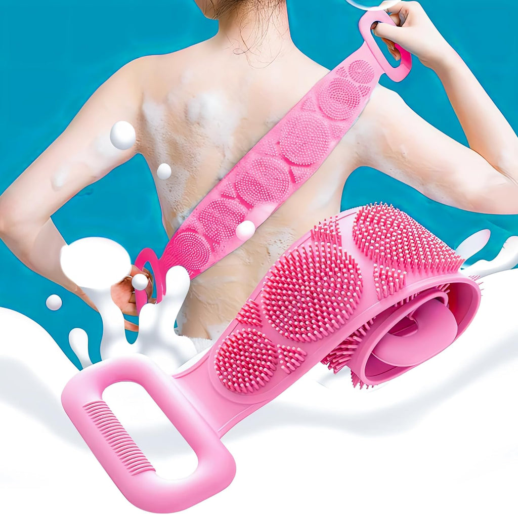 Gentle Silicone Body Scrubber Belt for a Spa-Like Clean