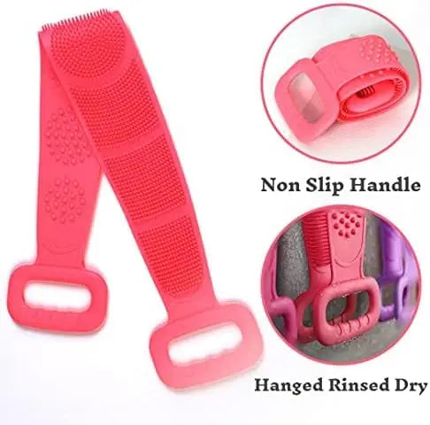 Gentle Silicone Body Scrubber Belt for a Spa-Like Clean