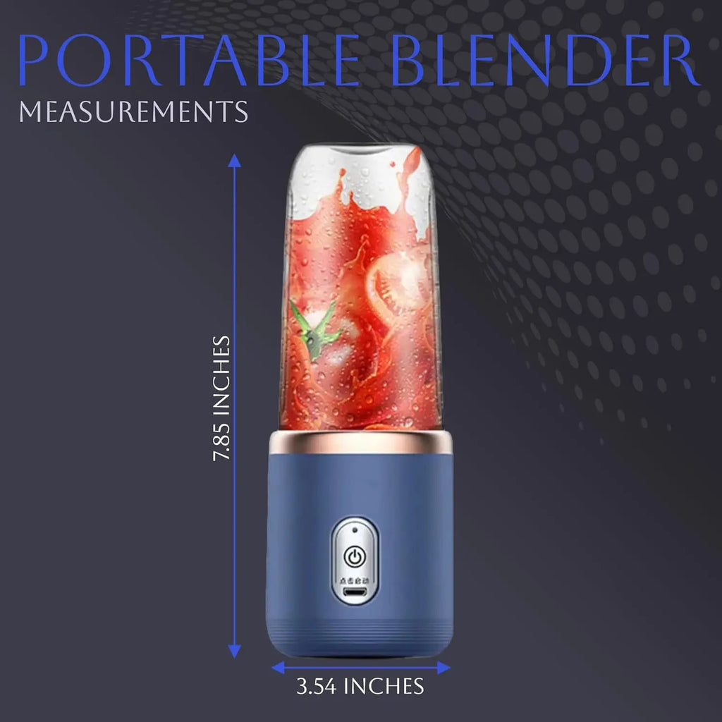 Portable Blender Electric Juicers Fruit Mixers USB Rechargeable Smoothie Mini Personal Juicer 6 Blades 3Gears With 1500 Mah Rechargeable Battery-Smoothie Blender