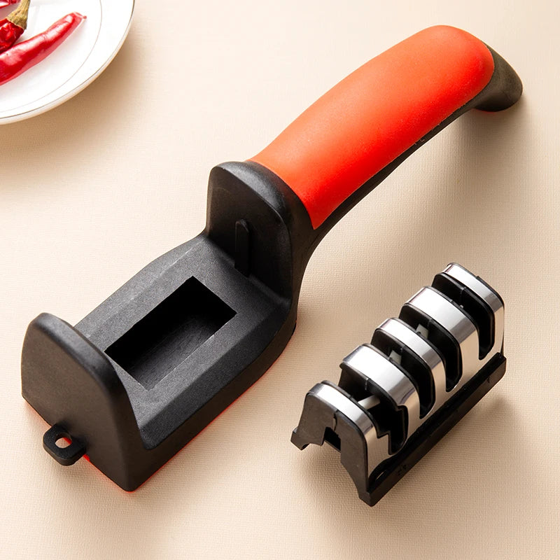 4 Stage Manual Knife Sharpener for Steel and Ceramic Knives