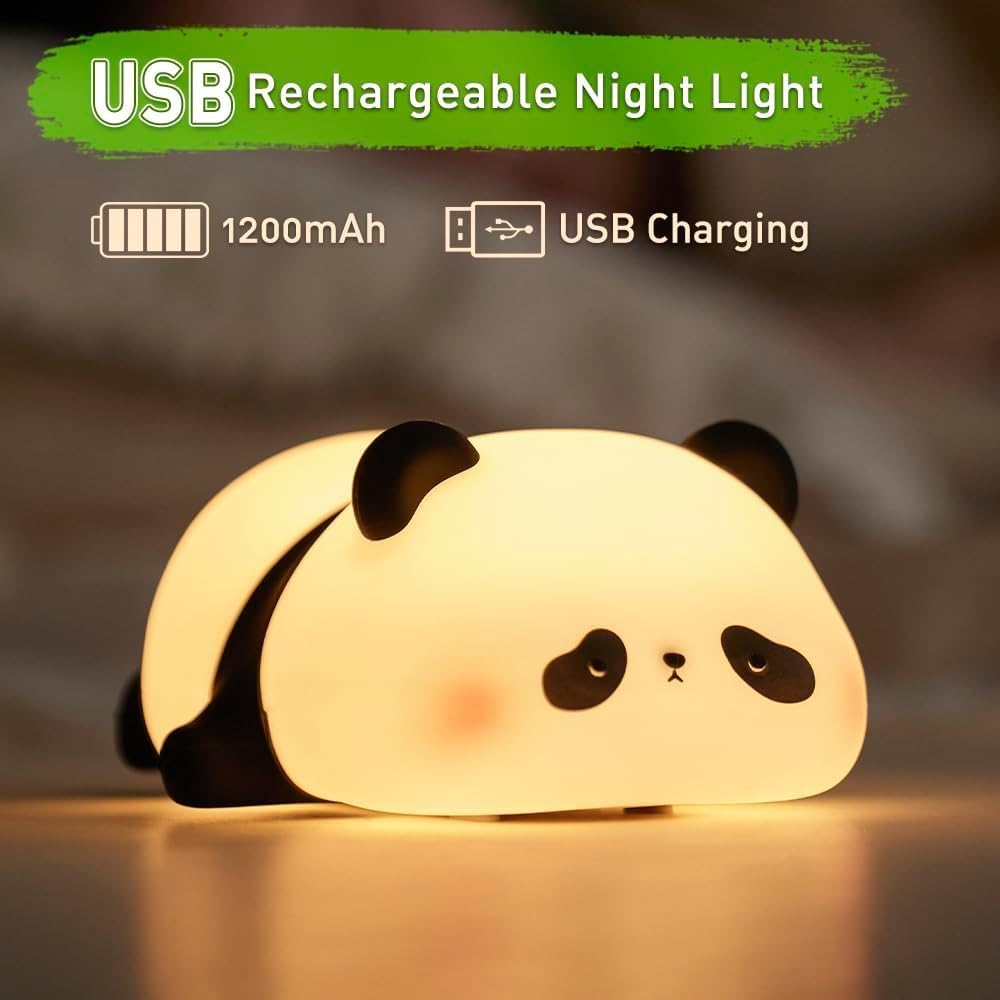 Cute Sleeping Panda Silicone Night Lamp for Baby Room
