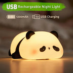 Cute Sleeping Panda Silicone Night Lamp for Baby Room