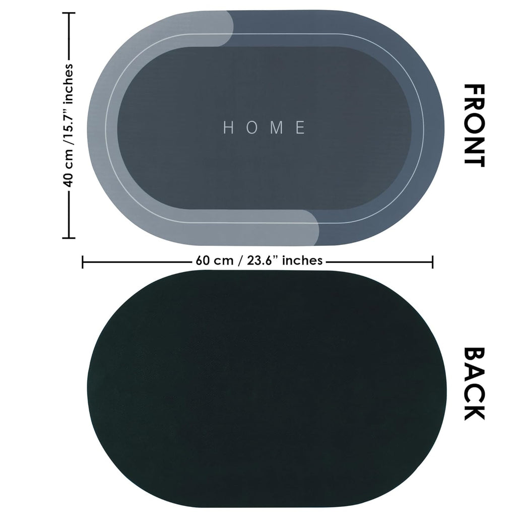 Anti-Skid Rubber Bathmat 4mm Water Absorbent Blue