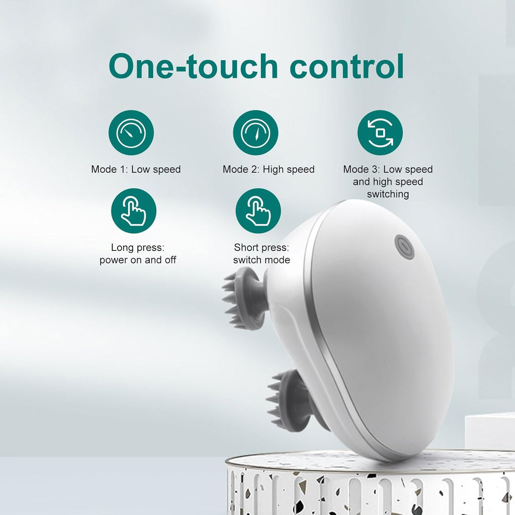 Electric Head Massager for Hair Growth with Detachable Head