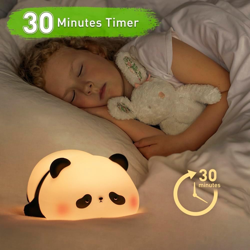 Cute Sleeping Panda Silicone Night Lamp for Baby Room