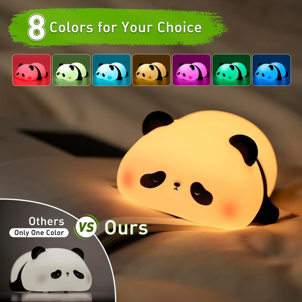 Cute Sleeping Panda Silicone Night Lamp for Baby Room