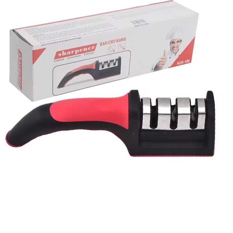 3 Stage Manual Knife Sharpener for Steel and Ceramic Knives
