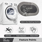 Anti-Skid Rubber Bathmat 4mm Water Absorbent Blue