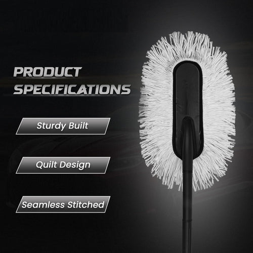 Car Duster | Ceramic Wax Infused | Scratch-Free Cleaning | Easy Grip Handle | Premium Car Cleaning Tool | Effortless Dust Removal for Car & Bike