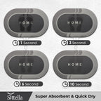 Anti-Skid Rubber Bathmat 4mm Water Absorbent Blue