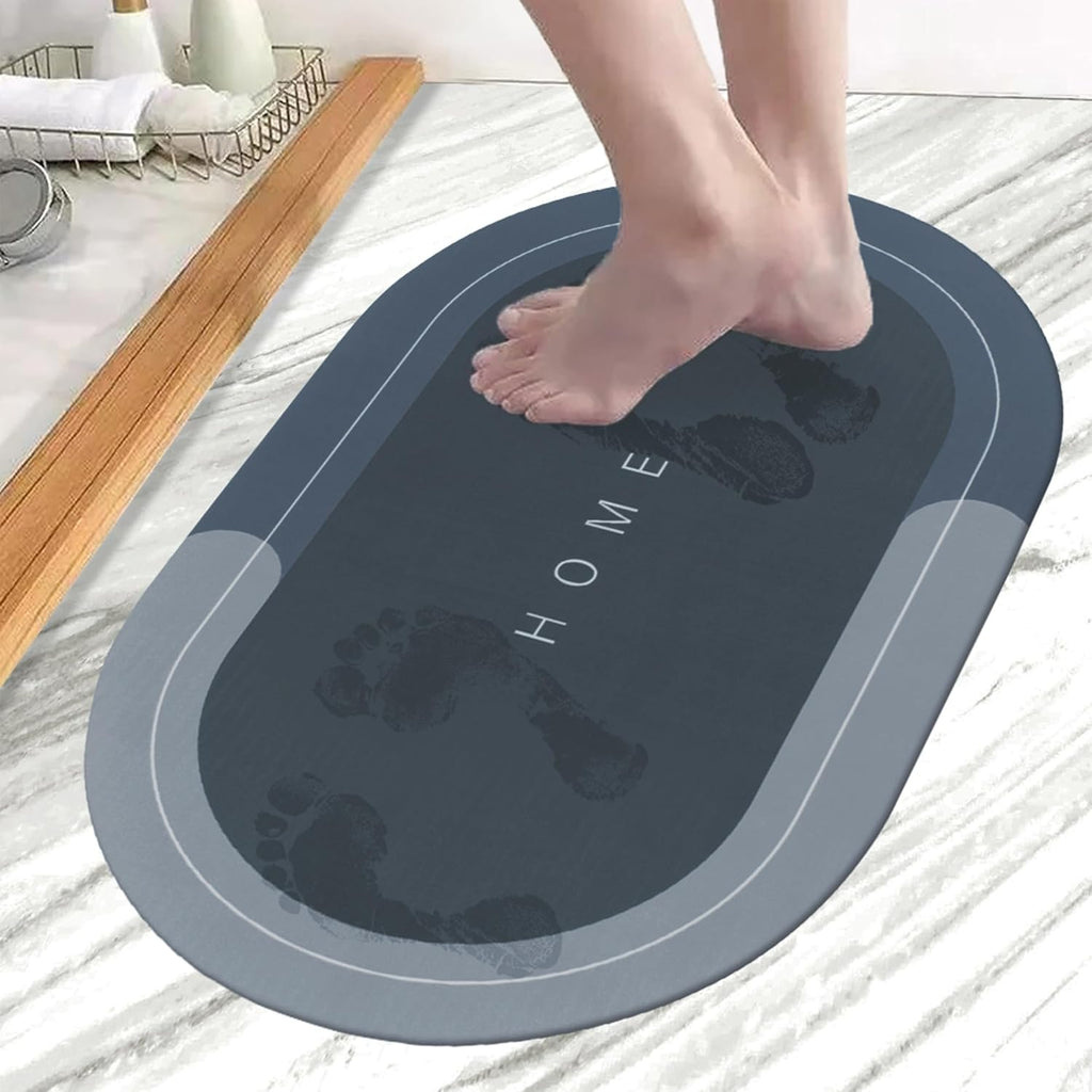 Anti-Skid Rubber Bathmat 4mm Water Absorbent Blue