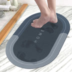 Anti-Skid Rubber Bathmat 4mm Water Absorbent Blue