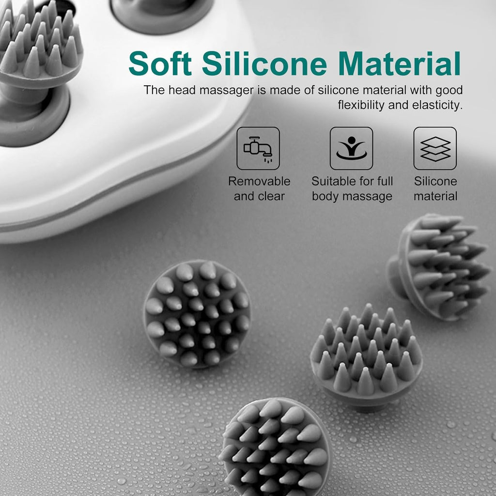 Electric Head Massager for Hair Growth with Detachable Head